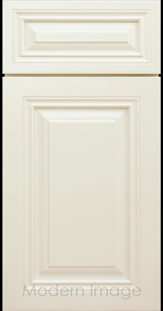 Canvas Cambridge cabinet door with a mitered frame and raised center panel.